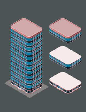 izometrik modern Binası