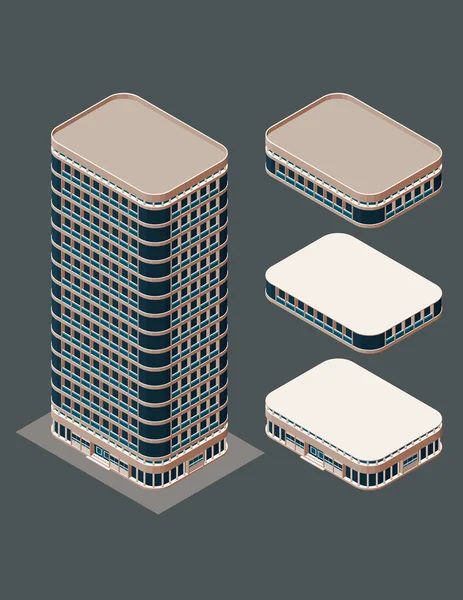 Isometric modern building — Stock Vector