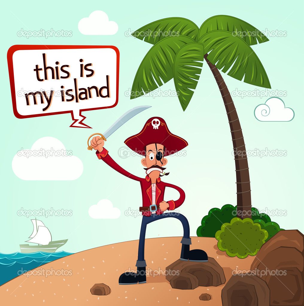 Pirate discover an island