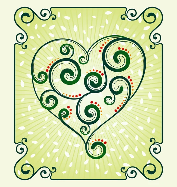 Symbol dekorativní srdce — Stockový vektor