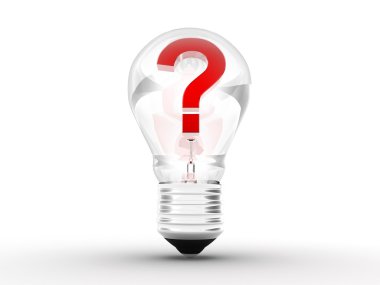 soru işareti, ampul