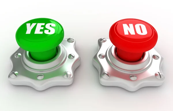 Yes and No buttons Stock Photo