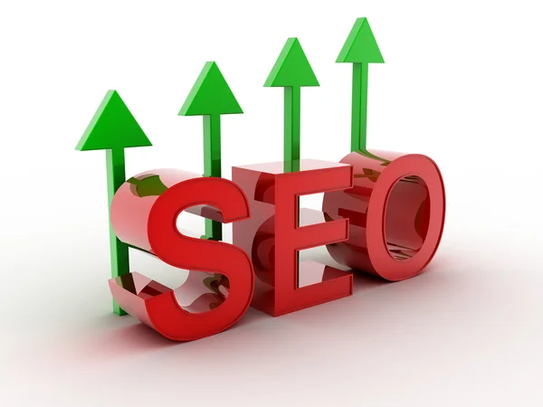 SEO - Search Engine Optimization a nyilak Stock Kép