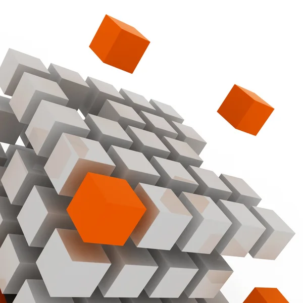 Montagem de cubos a partir de blocos Imagem De Stock