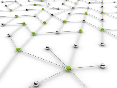 Abstract conception of network and communication, communication 3d