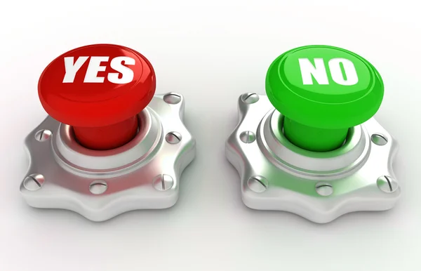 Yes and No buttons — Stock Photo, Image