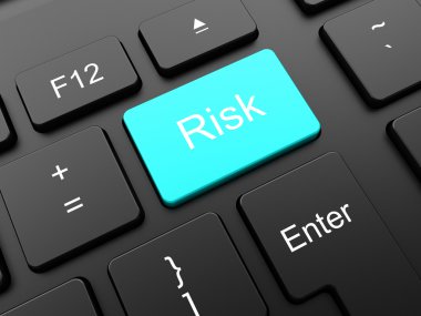 risk düğme üstünde belgili tanımlık klavye