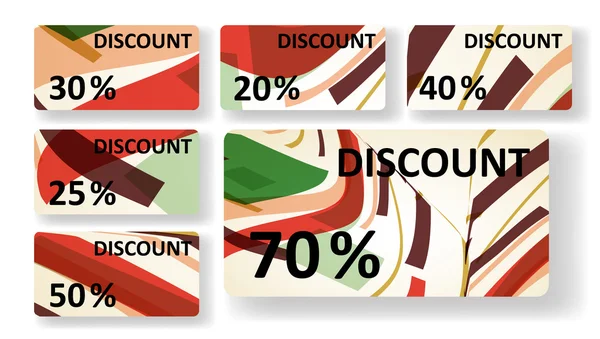 Abstract discount cards. — Stock Vector