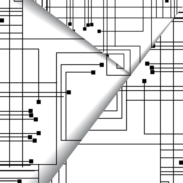 回路基板の図. — ストックベクタ