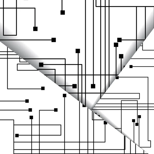 Illustrazione circuito stampato . — Vettoriale Stock