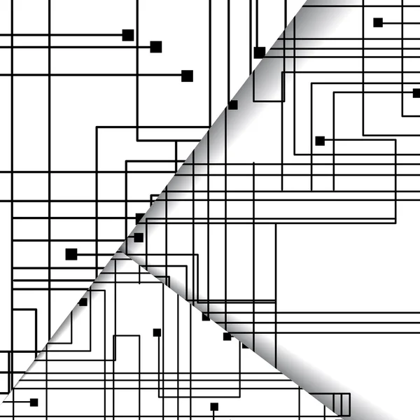 Illustrazione circuito stampato . — Vettoriale Stock