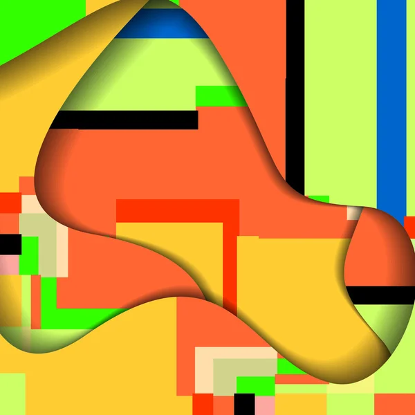 soyut renkli resimde.