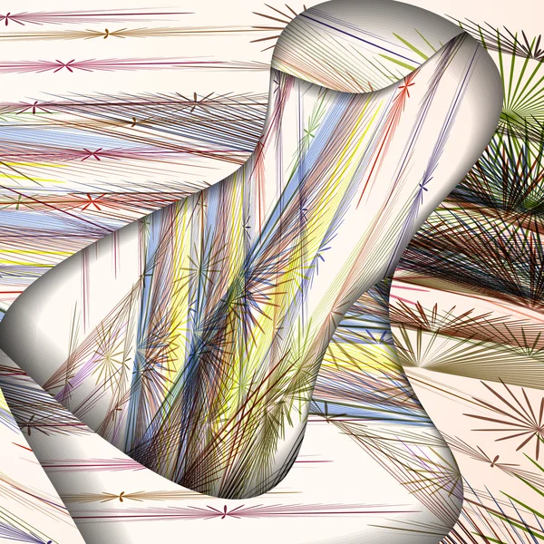 Modèle abstrait de lignes, illustration numérique colorée . — Image vectorielle