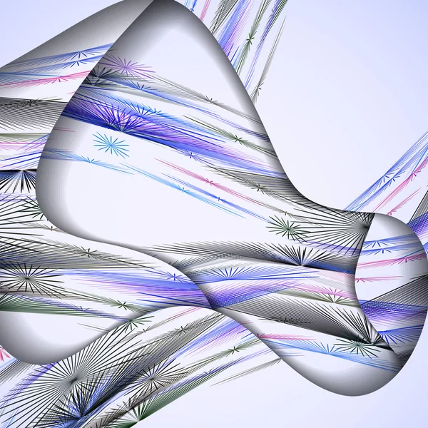 Abstrakt mønster af linjer, farverig digital illustration . – Stock-vektor