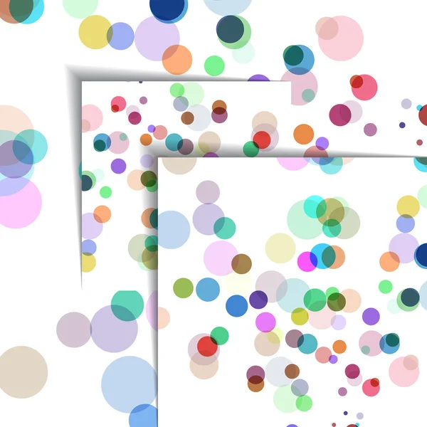 Illustration de cercles abstraits, composition numérique colorée . — Image vectorielle