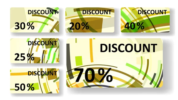 Abstract discount cards — Stock Vector