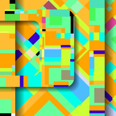 soyut renkli resimde