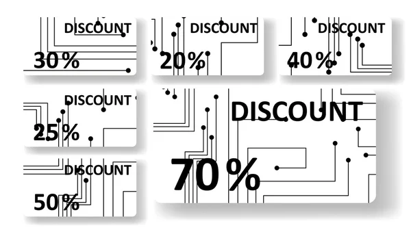 Circuito schede sconto — Vettoriale Stock