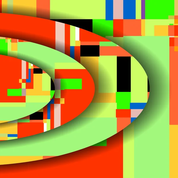 soyut renkli resimde