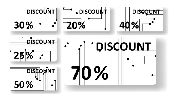 Circuito schede sconto — Vettoriale Stock