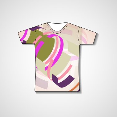 t-shirt üzerinde soyut resim