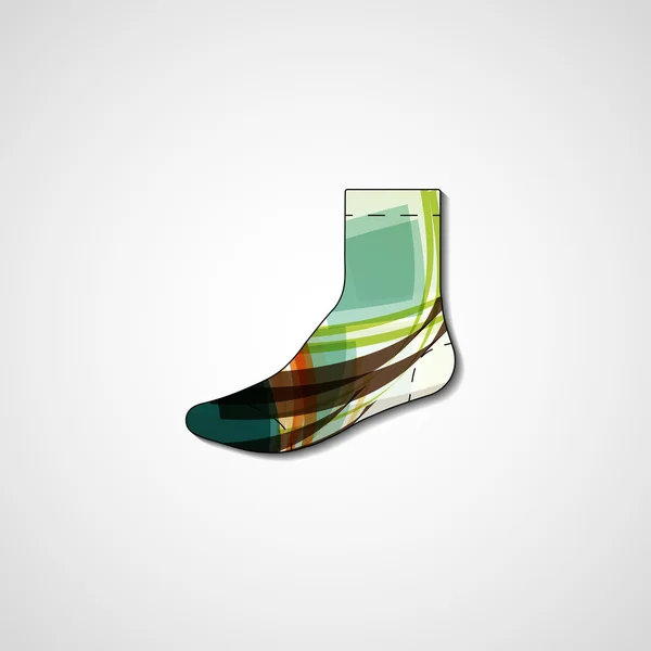 Illustration abstraite sur chaussette — Image vectorielle