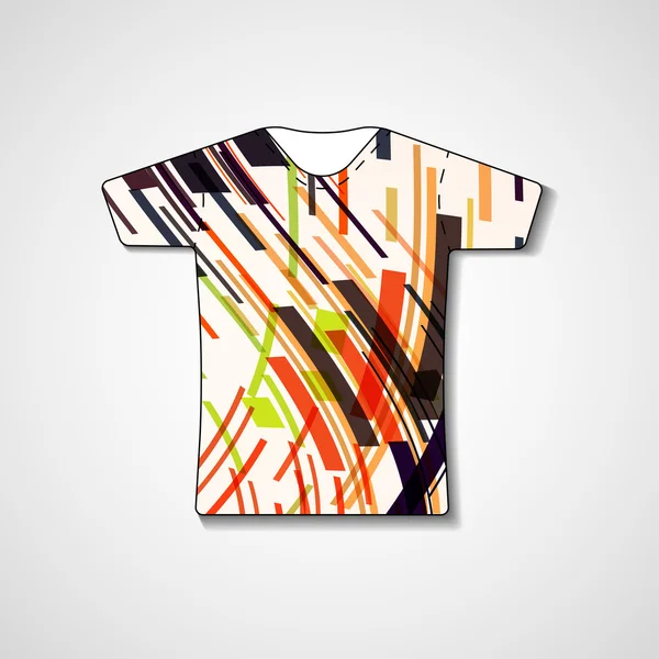 Abstracte illustratie op t-shirt — Stockvector