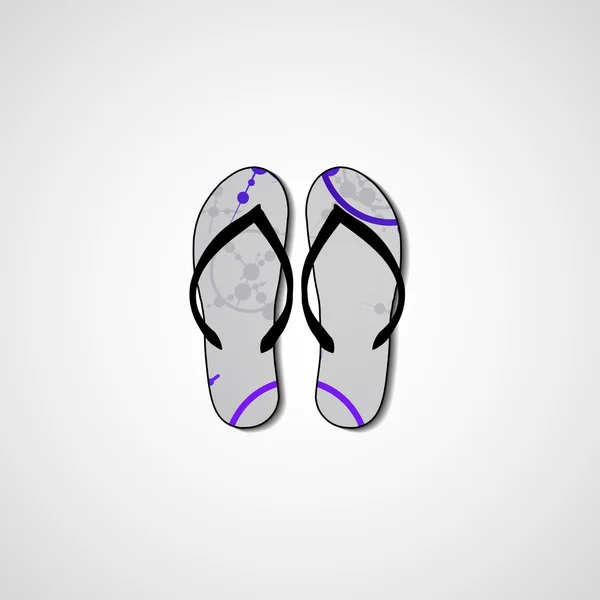 Abstrakta illustrationen på flip flops — Stock vektor