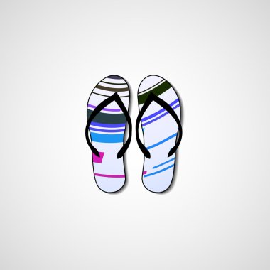soyut resim üzerinde flip flop