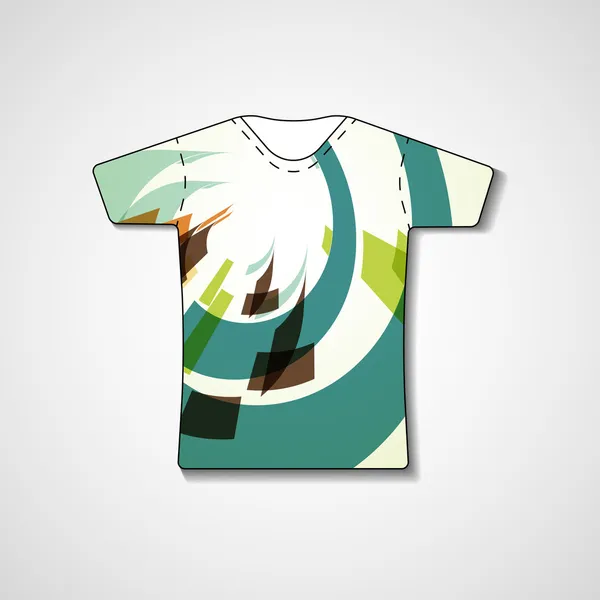 Ilustración abstracta en camiseta — Vector de stock