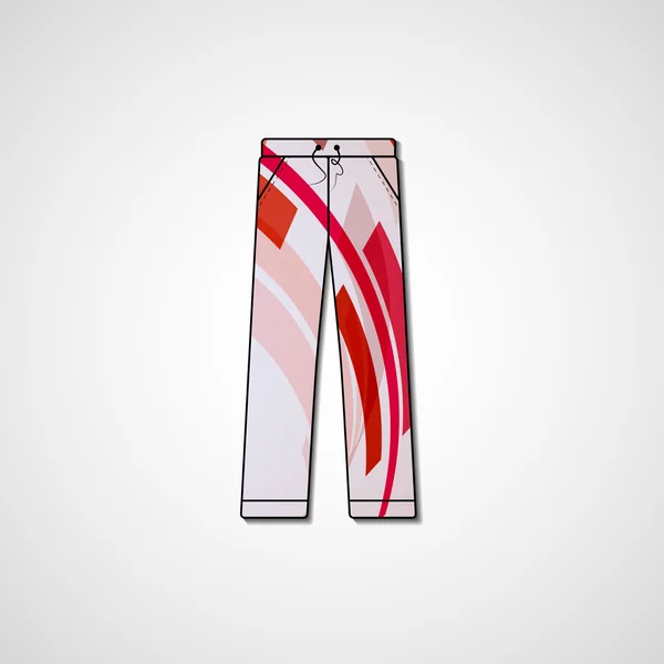 Illustration abstraite sur pantalon — Image vectorielle