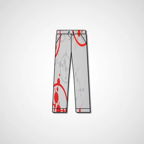 Ilustración abstracta en pantalones — Vector de stock