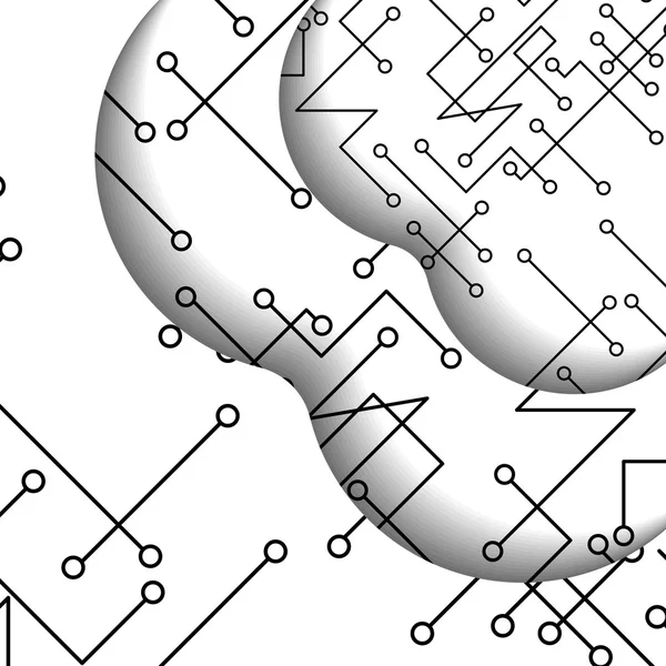 Illustrazione circuito stampato — Vettoriale Stock