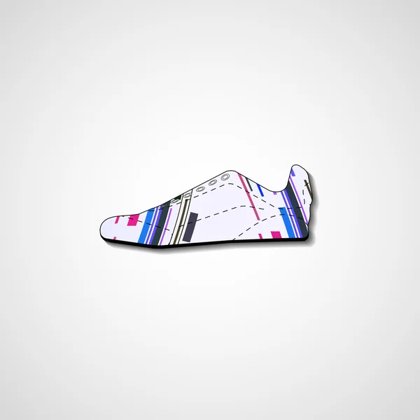 Abstracte illustratie op sneakers — Stockvector