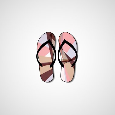 soyut resim üzerinde flip flop