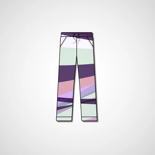 Ilustración abstracta en pantalones — Vector de stock