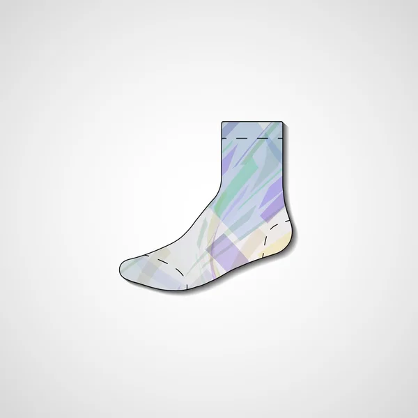 Abstract illustration on sock — Stock Vector