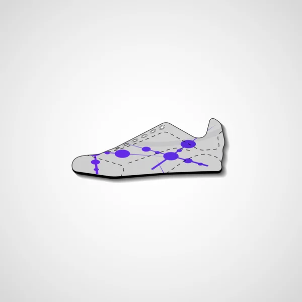 Abstracte illustratie op sneakers — Stockvector