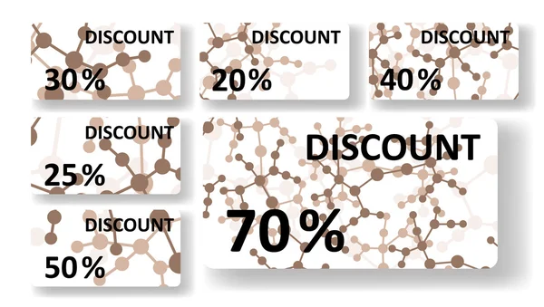 Dna discount cards — Stock Vector