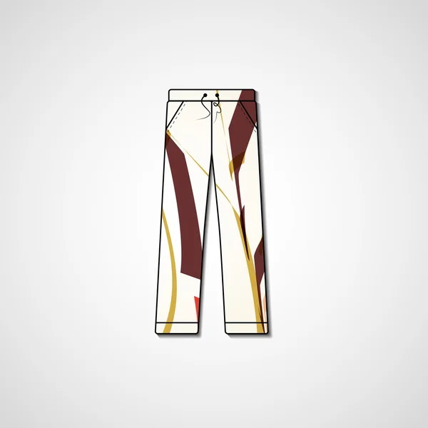 Illustration abstraite sur pantalon — Image vectorielle