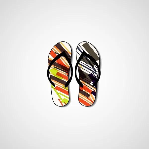 Ilustrasi abstrak pada flip flops - Stok Vektor