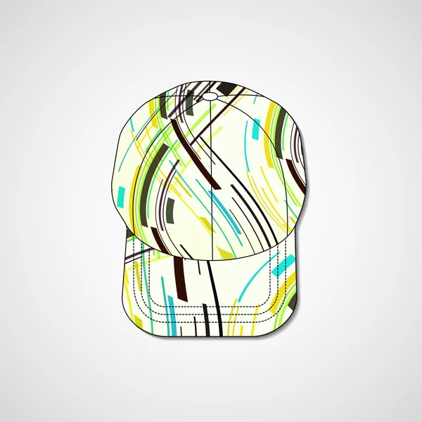 Abstract illustration on peaked cap — Stock Vector