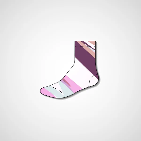 Abstract illustration on sock — Stock Vector