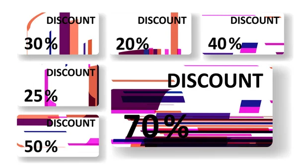 Abstracte kortingskaarten — Stockvector