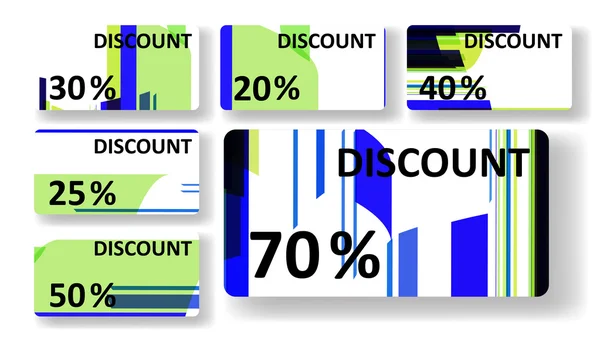 Abstract discount cards — Stock Vector