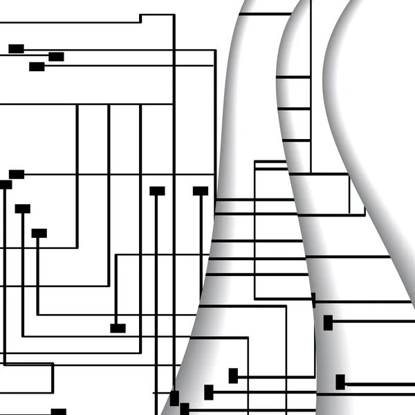 Illustrazione circuito stampato — Vettoriale Stock