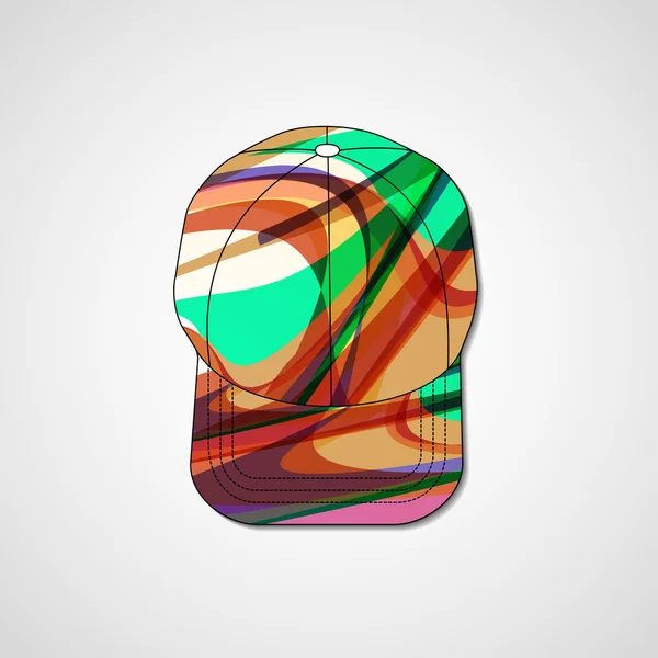 Ilustración abstracta sobre el casquillo alzado — Vector de stock