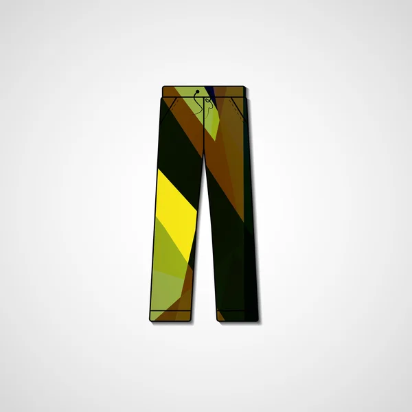 Abstracte illustratie op broek — Stockvector