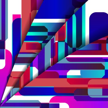 soyut renkli resimde.