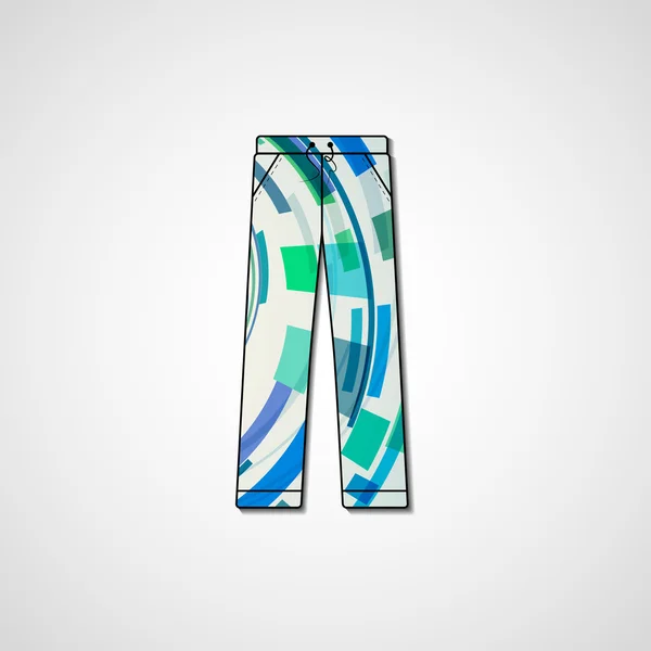 Abstracte illustratie op broek — Stockvector